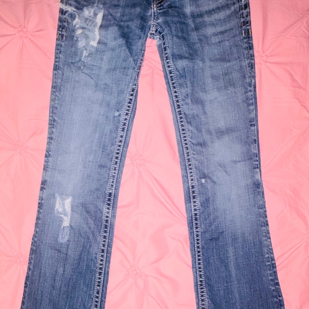 MEK Women's Medium Wash Boot-Cut Jeans